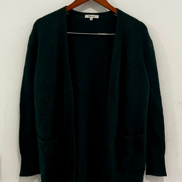 Madewell Kent Wool Alpaca Forest Green Cardigan - Picture 3 of 3
